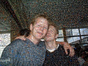 Mosaic of me and Mini Buckley