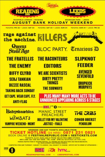 2008 Leeds Festival poster