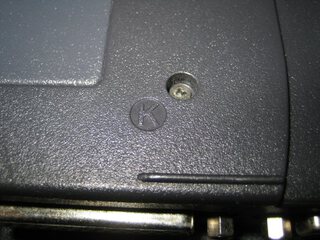 Keyboard screws marked “K”