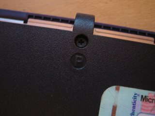 Motherboard screws marked “P”